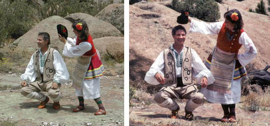 Flirting in Bulgarian costumes